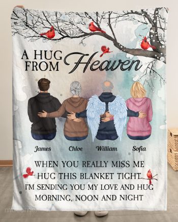 A Hug From Heaven. New Version - Personalized Blanket Big Size