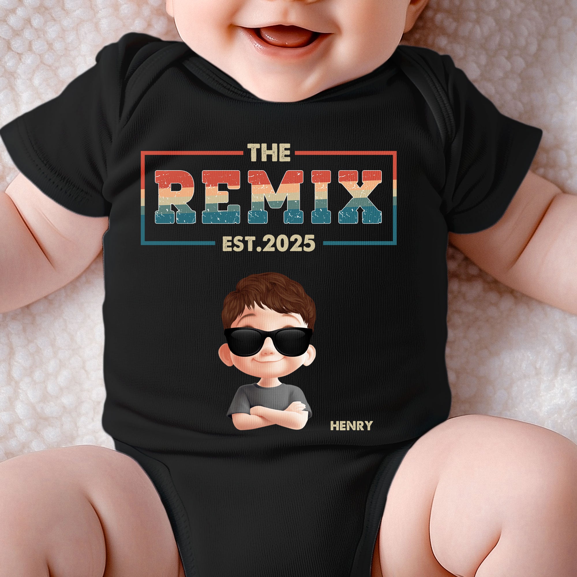 The Original The Remix - Personalized Matching Shirt And Baby Bodysuit