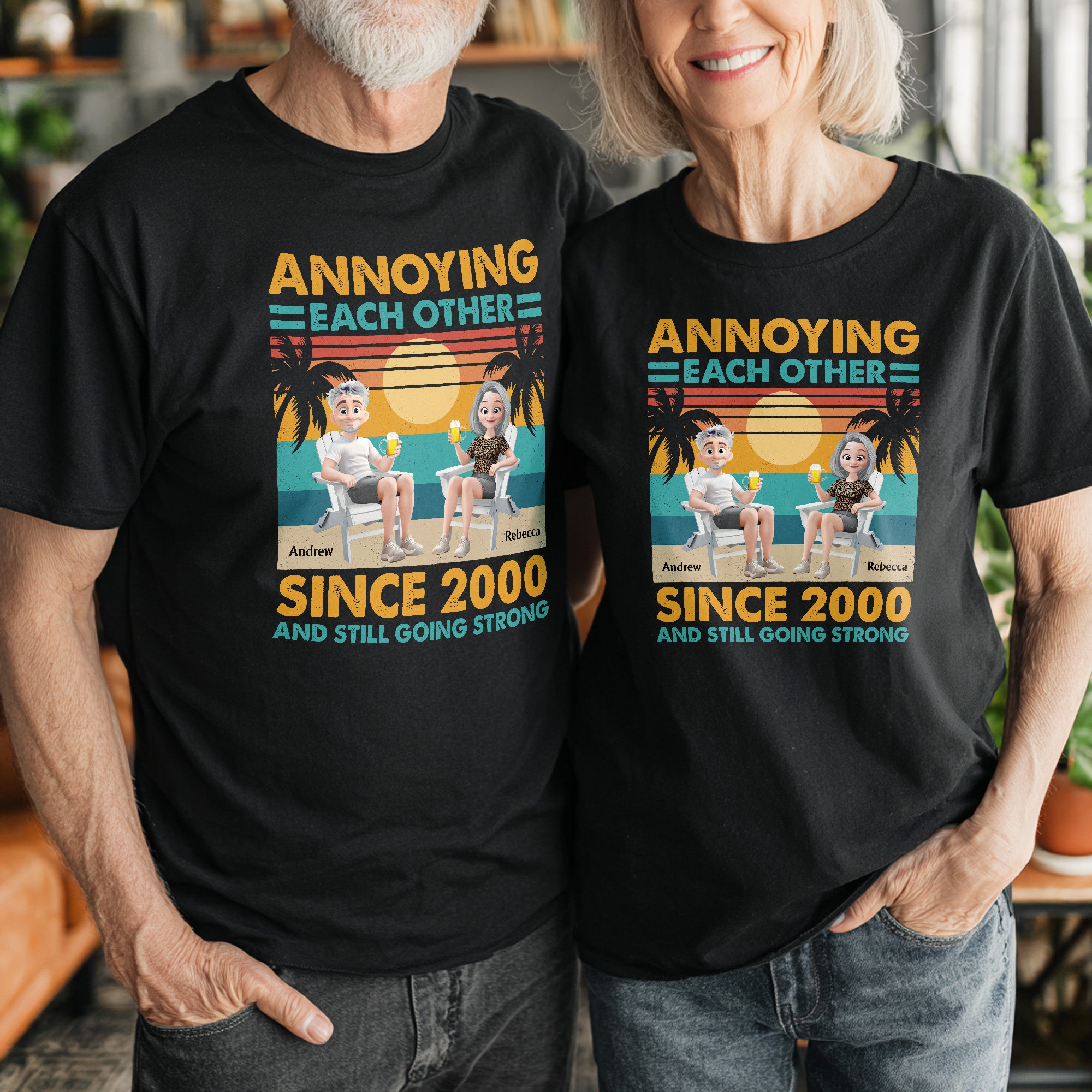 Annoying Each Other Since & Still Going Strong - Personalized Couple Matching Shirts