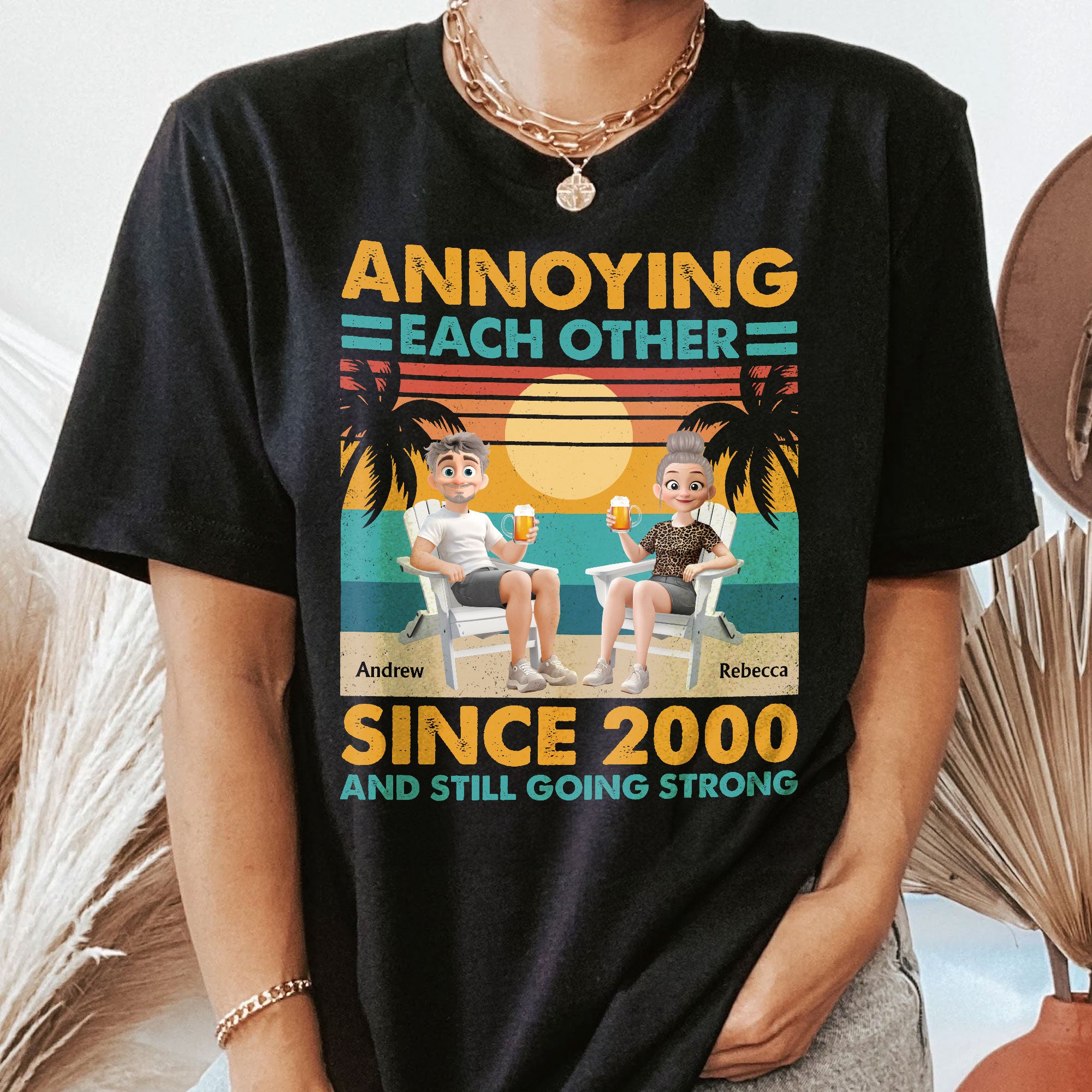 Annoying Each Other Since & Still Going Strong - Personalized Couple Matching Shirts