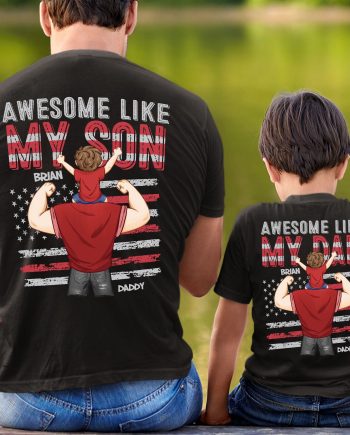 Awesome Like Mine - Personalized Back Printed Family Matching Shirts