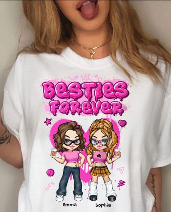 Besties Forever - Y2K Style - Matching Outfits For Friends - Personalized Shirt
