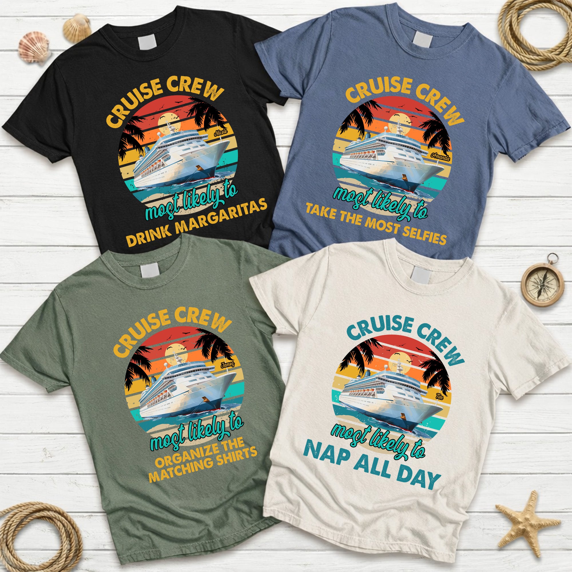 Family Cruise Crew Matching Shirts - Personalized Comfort Tee