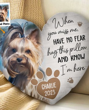 Hug This Pillow & Know I Am Here - Personalized Photo Custom Shaped Pillow