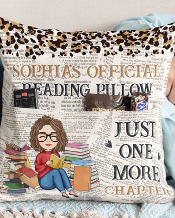 Just One More Chapter - Personalized Pocket Pillow (Insert Included) - Gift For Daughter