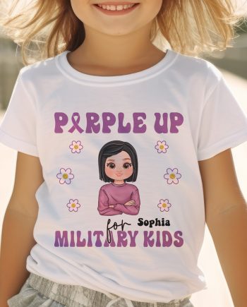 Purple Up For Military Kid - Personalized Shirt
