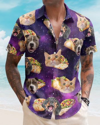 Taco Dog Cat - Personalized Photo Hawaiian Shirt